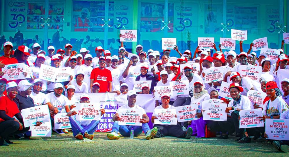 Over 100 participants on venue steps